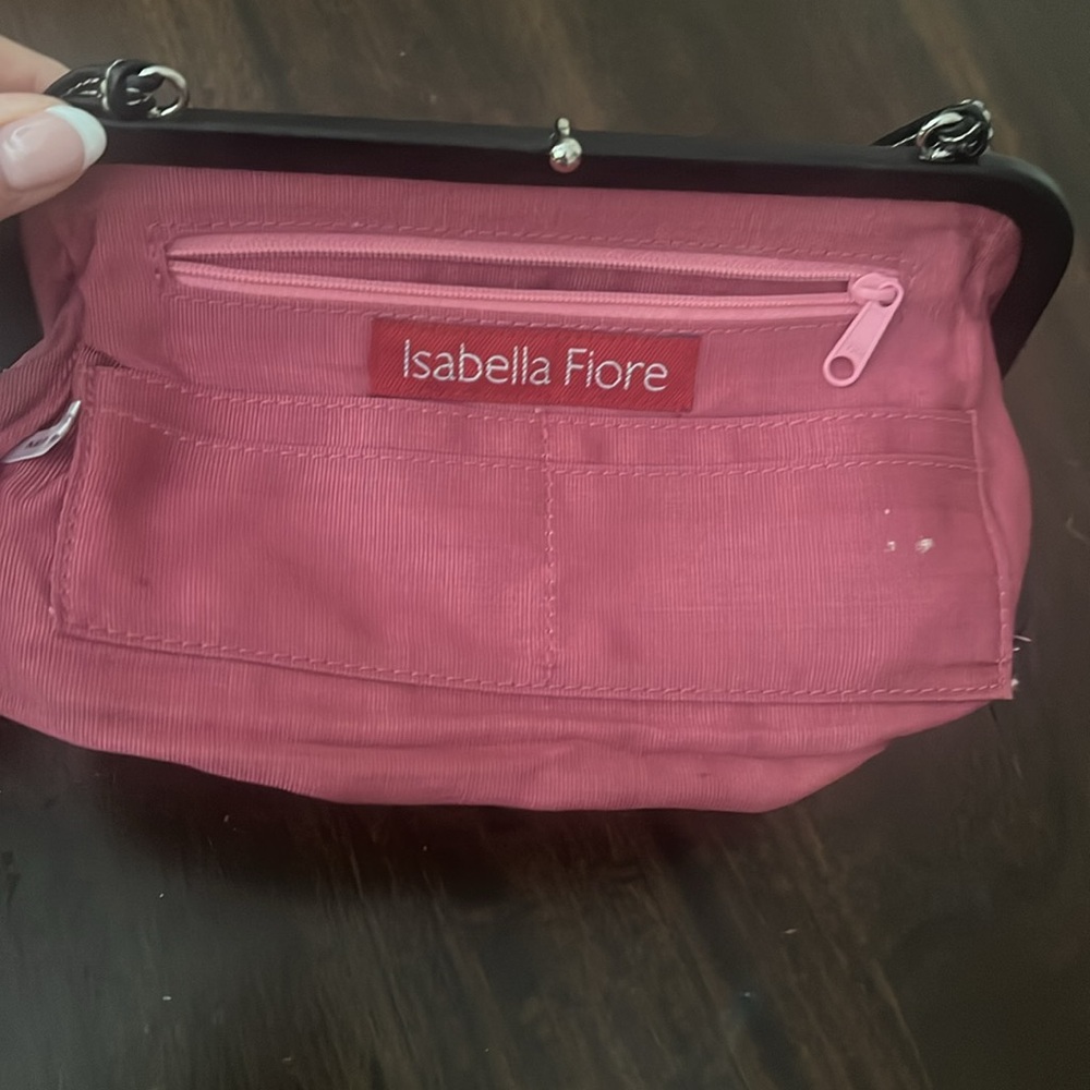 Vintage Isabella Fiore Floral Print Beaded Clutch. - Picture 7 of 14